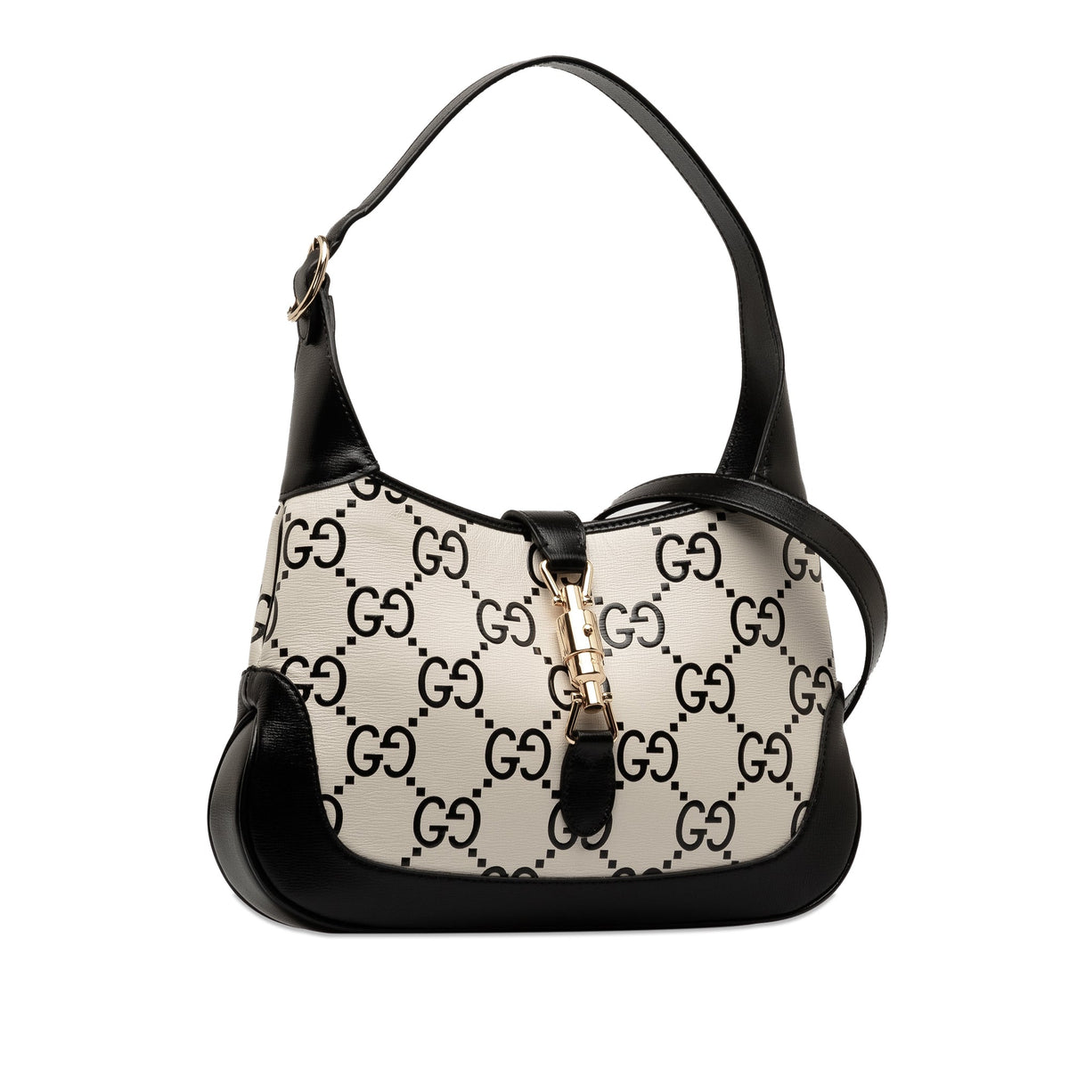 GUCCI Small GG Print Leather Jackie 1961 Bag