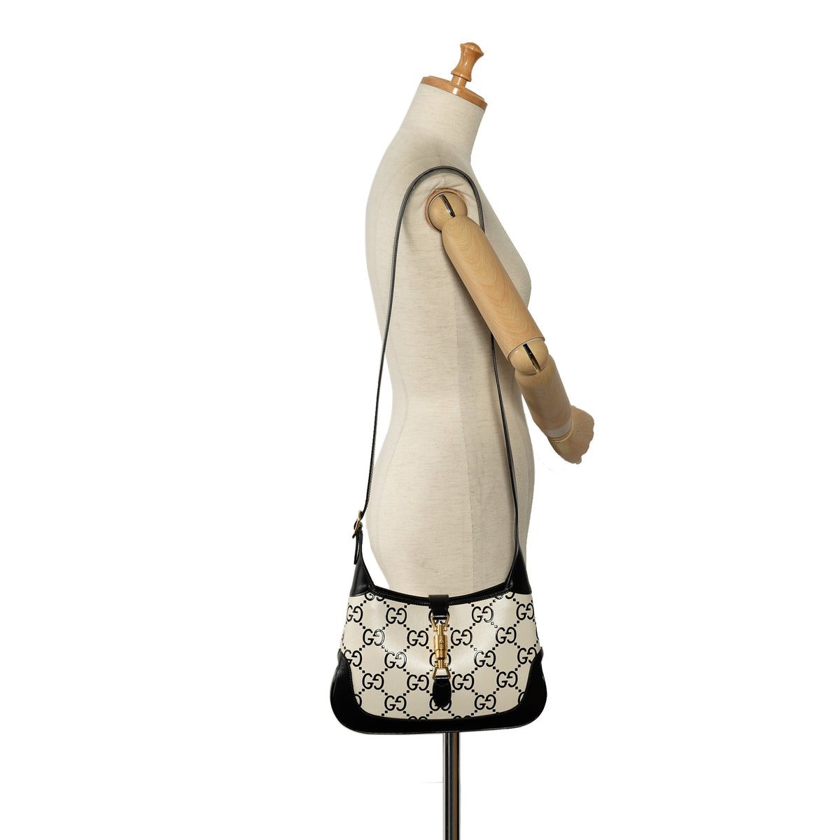 GUCCI Small GG Print Leather Jackie 1961 Bag