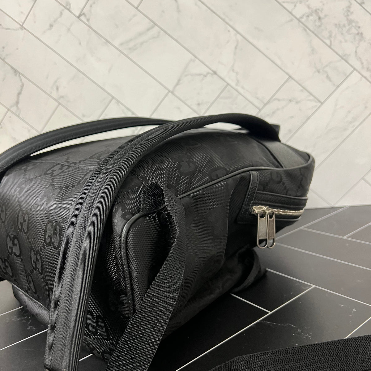 BRAND Gucci Black Nylon Off The Grid Large Backpack