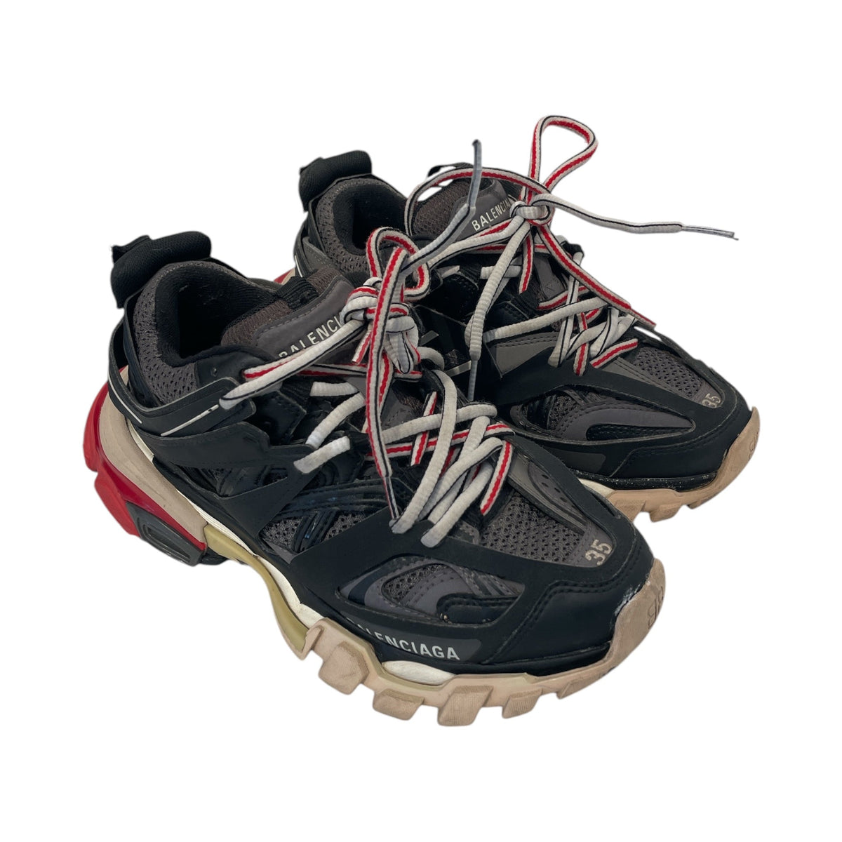 balenciaga/Low-Sneakers/EU 35/Plain/Leather/BLK