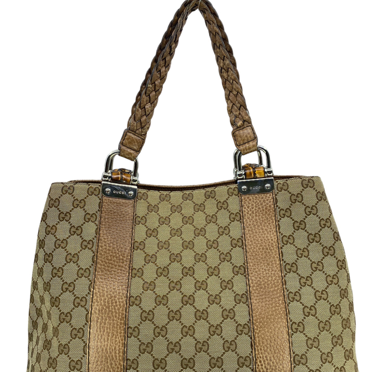 Gucci Bamboo Bar GG Canvas Tote