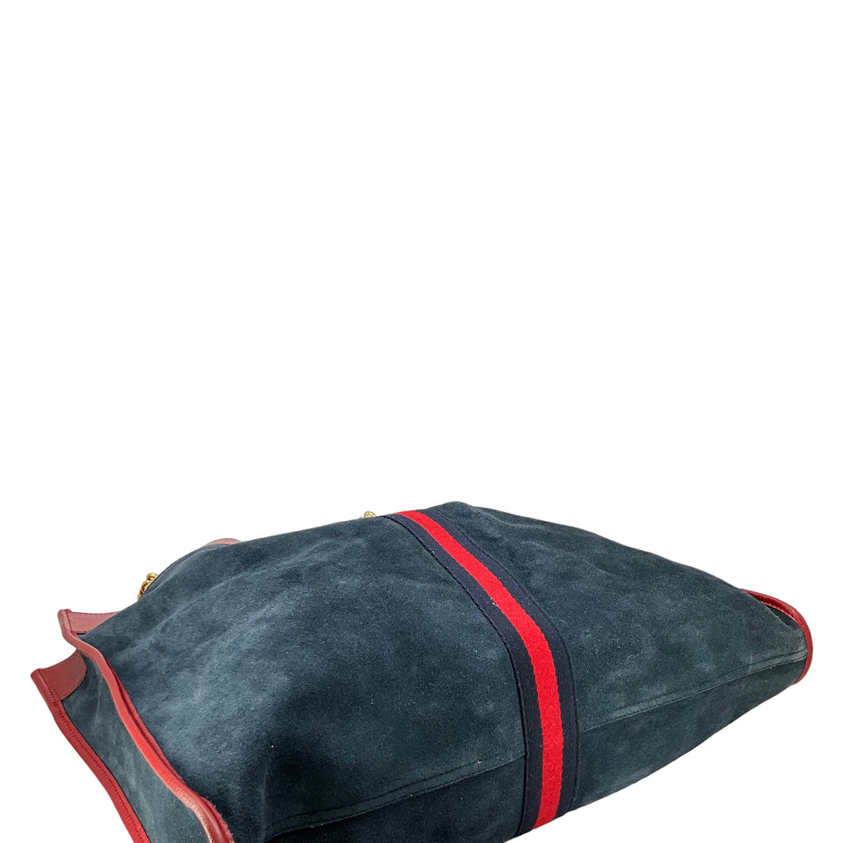 Large Gucci Rajah Tote in Blue Suede