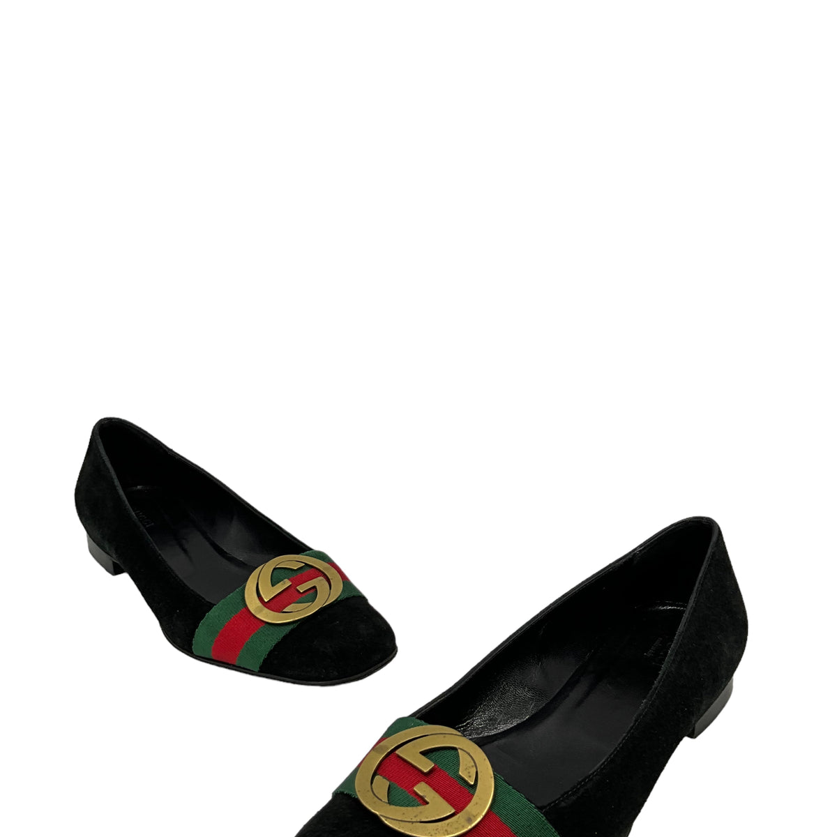 Gucci Black Velvet Flats size 8