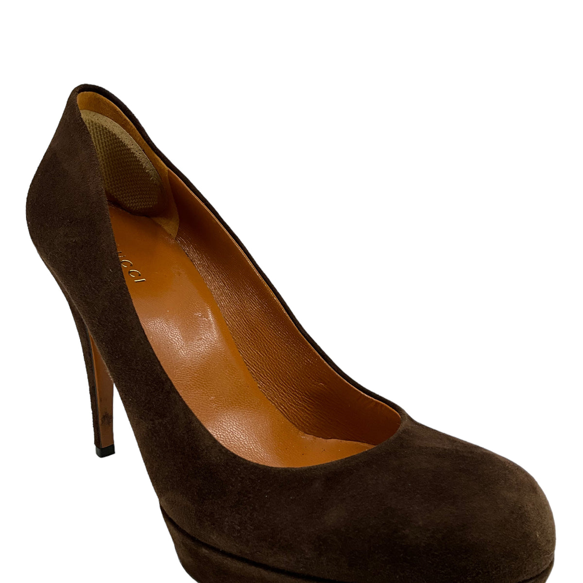 Gucci Brown Suede Platform Pumps Size 9