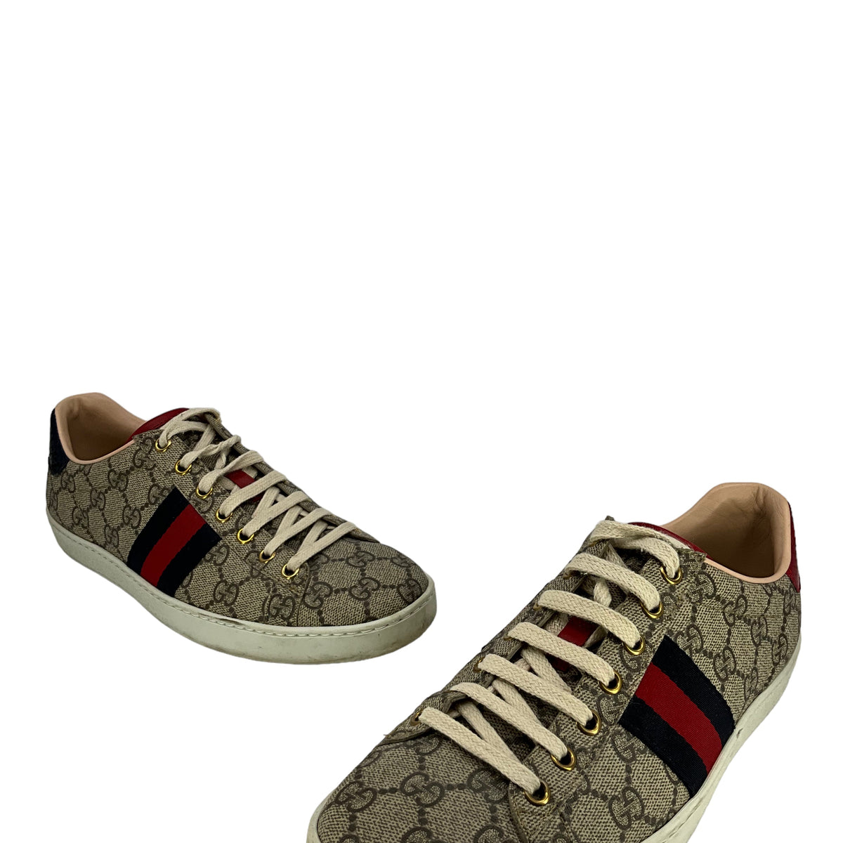Gucci Women's Ace GG Supreme Canvas Low Top Sneakers Size 8.5