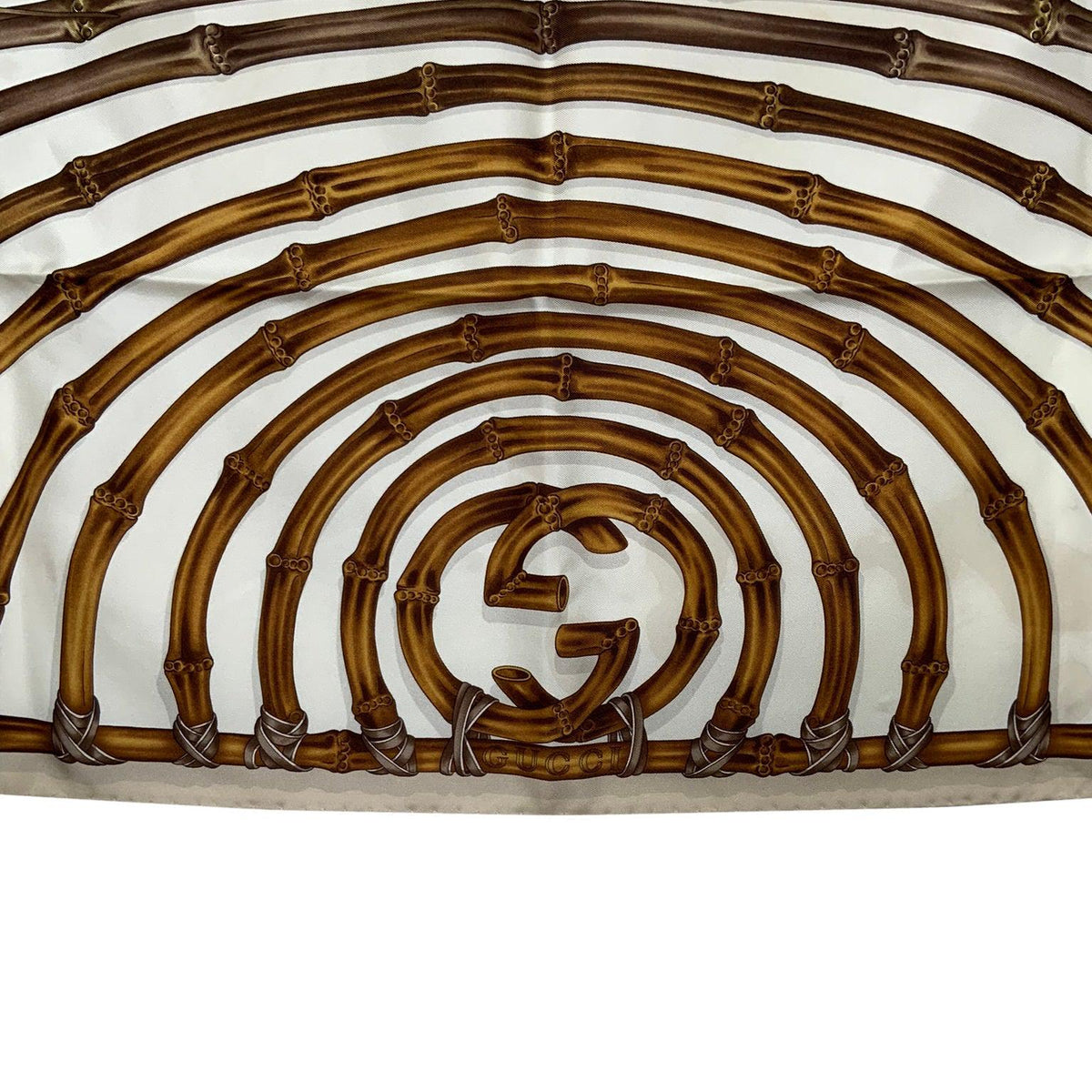 Gucci Bamboo GG Logo Silk Scarf