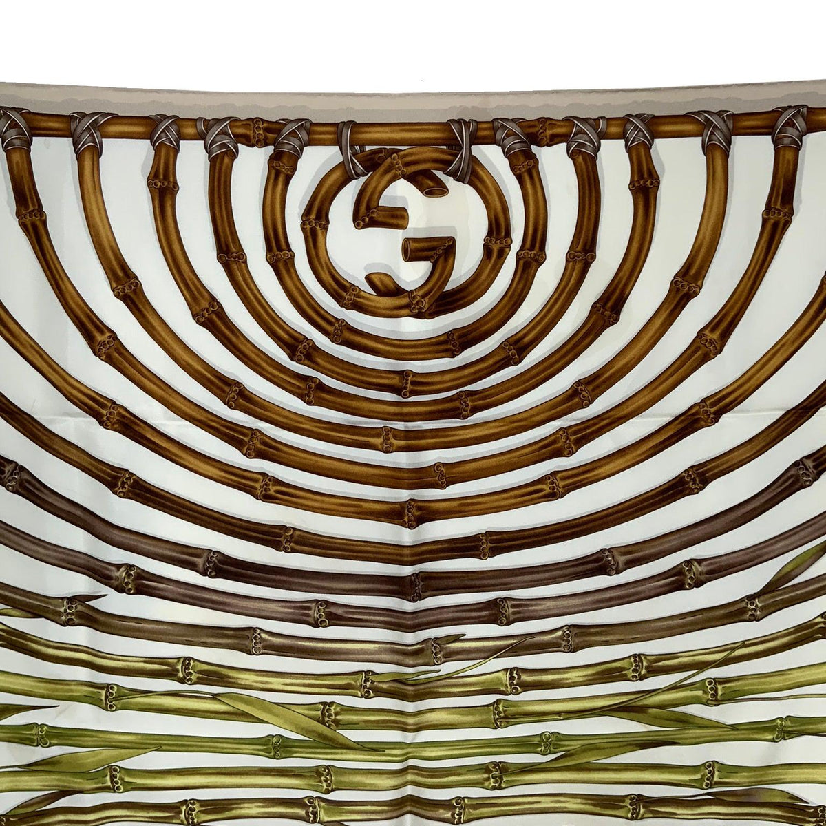 Gucci Bamboo GG Logo Silk Scarf