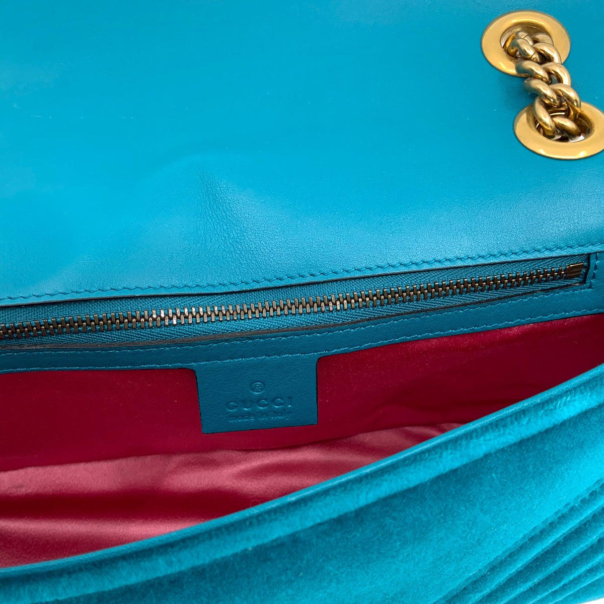 Gucci GG Marmont Matelasse Velvet Small Shoulder Bag