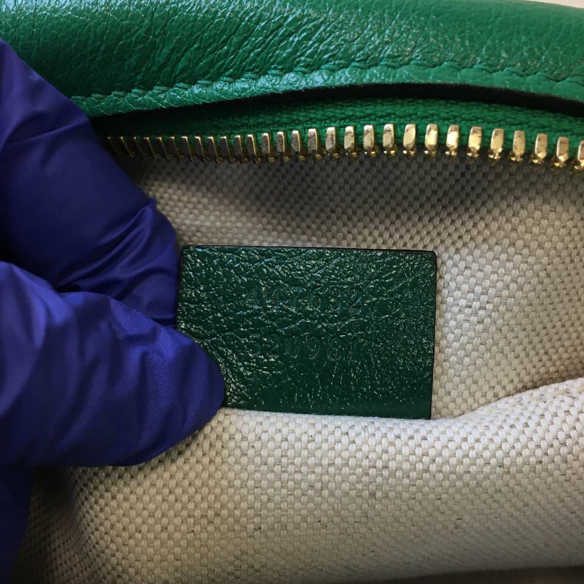 Gucci Green Leather Marmont Camera Bag Sku# 68878