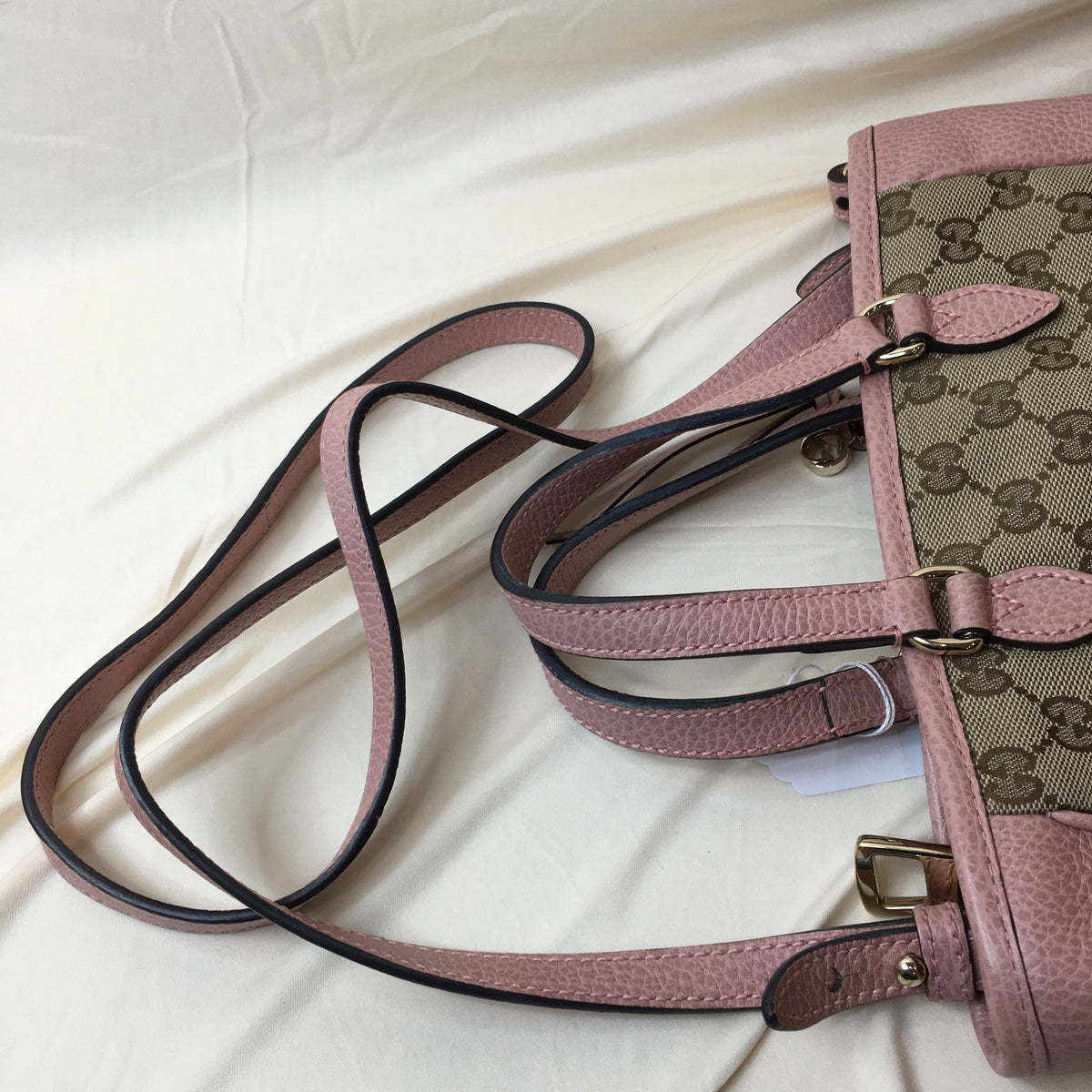 Gucci Pink GG Canvas 2-ways Tote Sku# 71925
