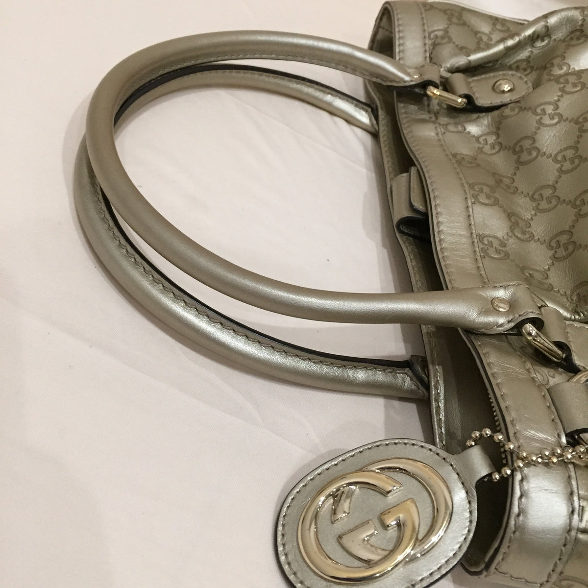 Gucci Gold GG Leather Tote Sku# 71962