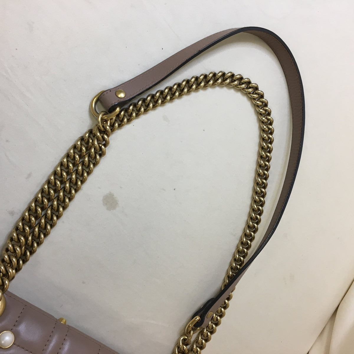 Gucci GG Pearl Studded Rose Crossbody Bag Sku# 67516
