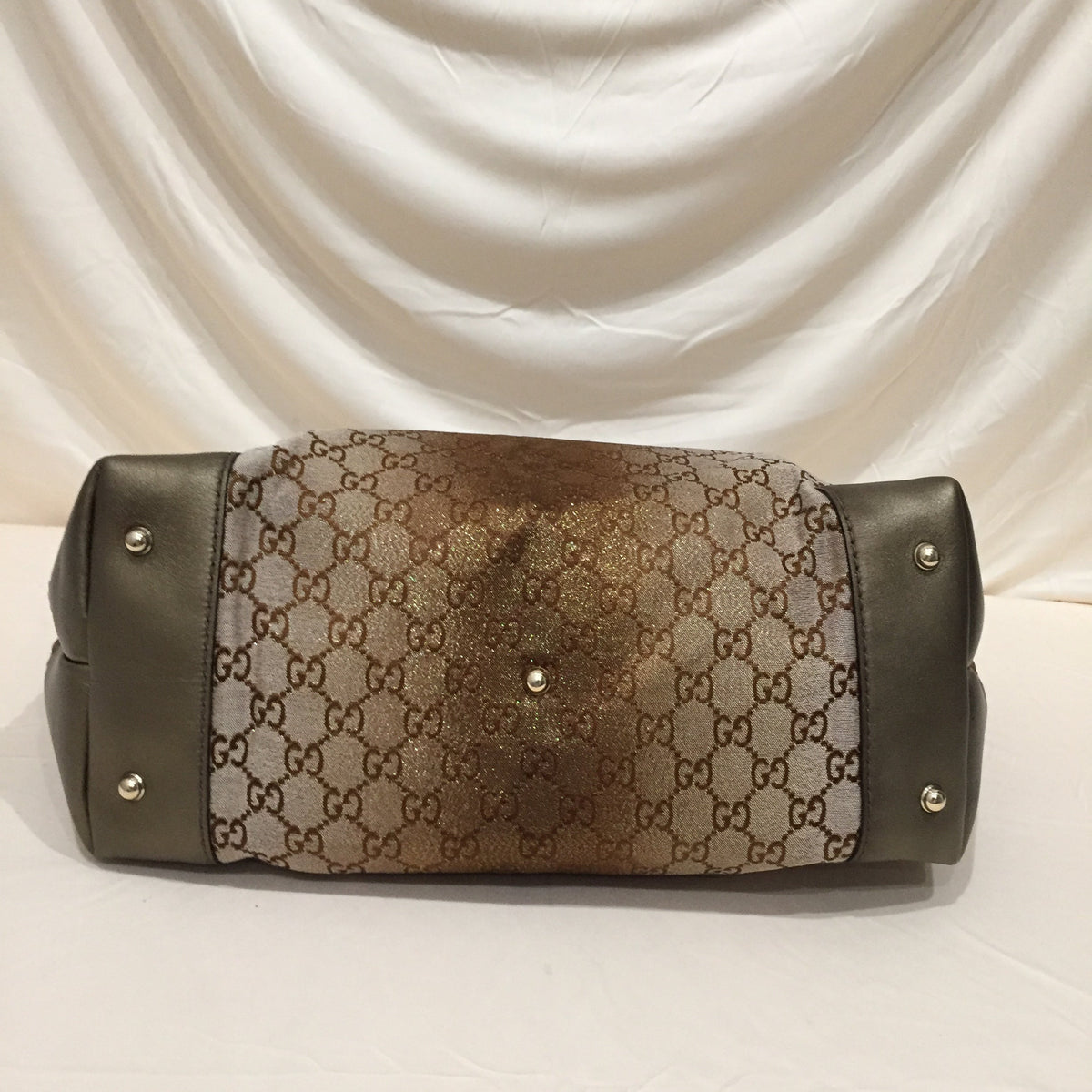 Gucci Brown Glitter GG Canvas Shoulder Bag Sku# 72020