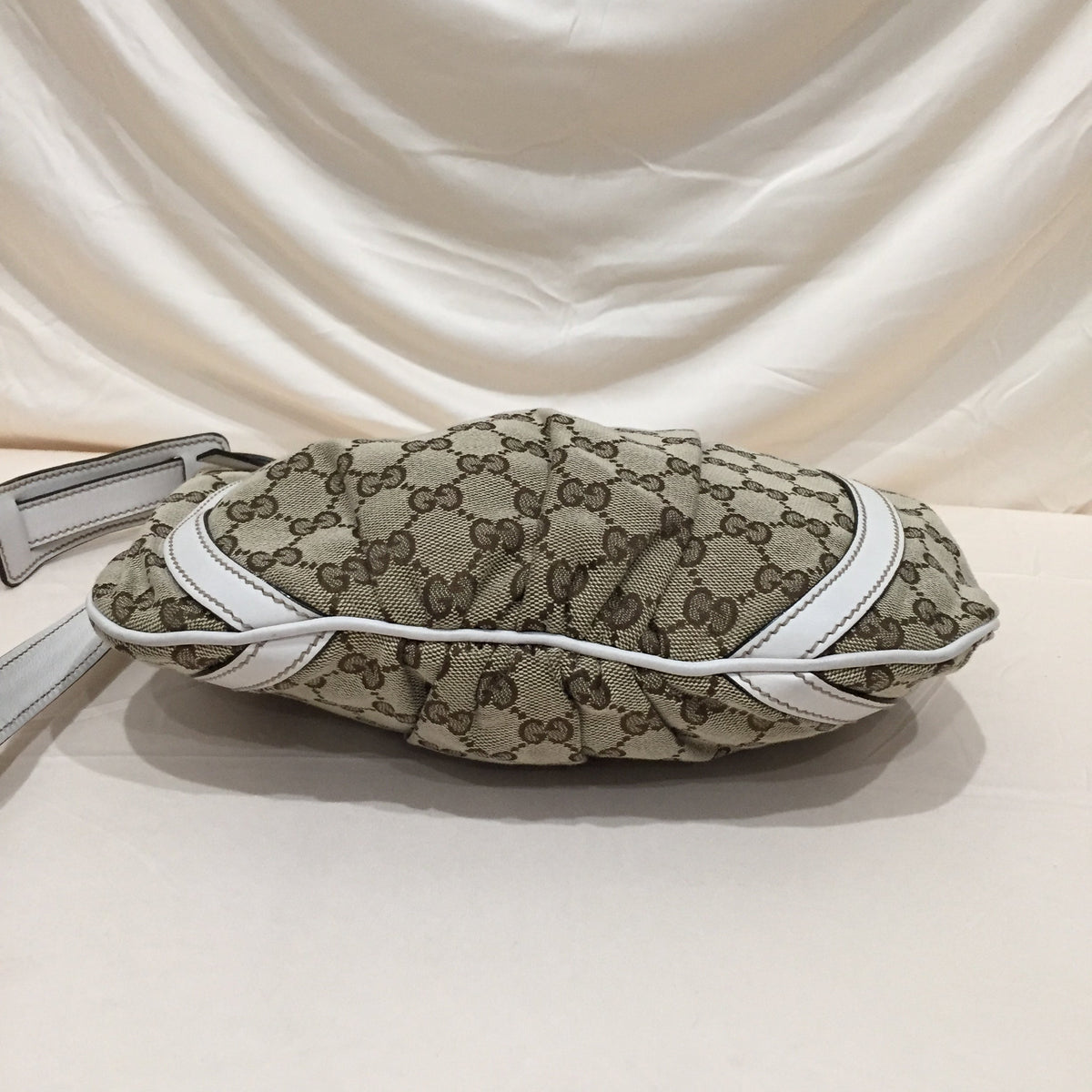 Gucci Brown White GG Canvas Crossbody Bag Sku# 72021