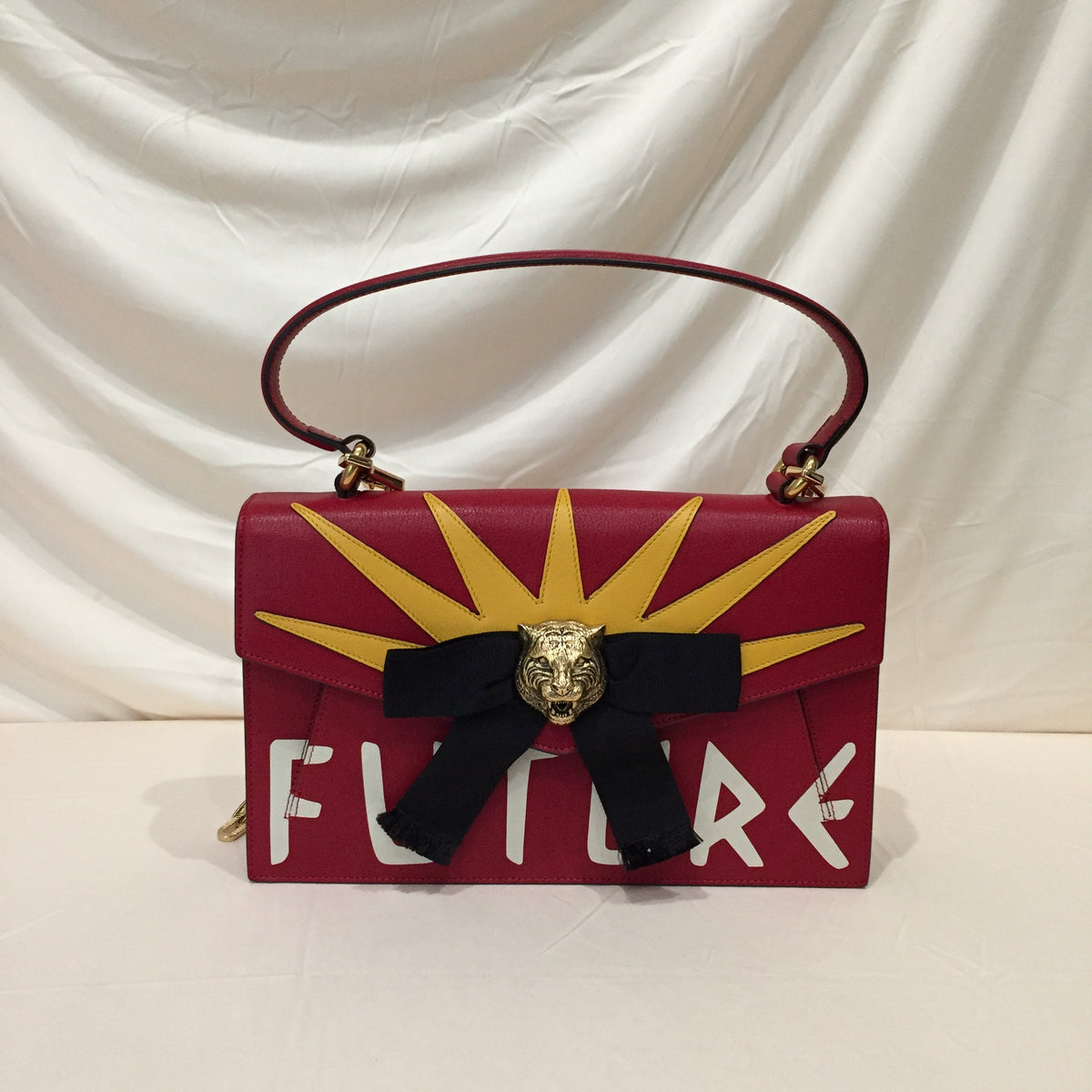 Gucci Red Leather Top Handle Flap Osiride Shoulder Bag Sku# 72109