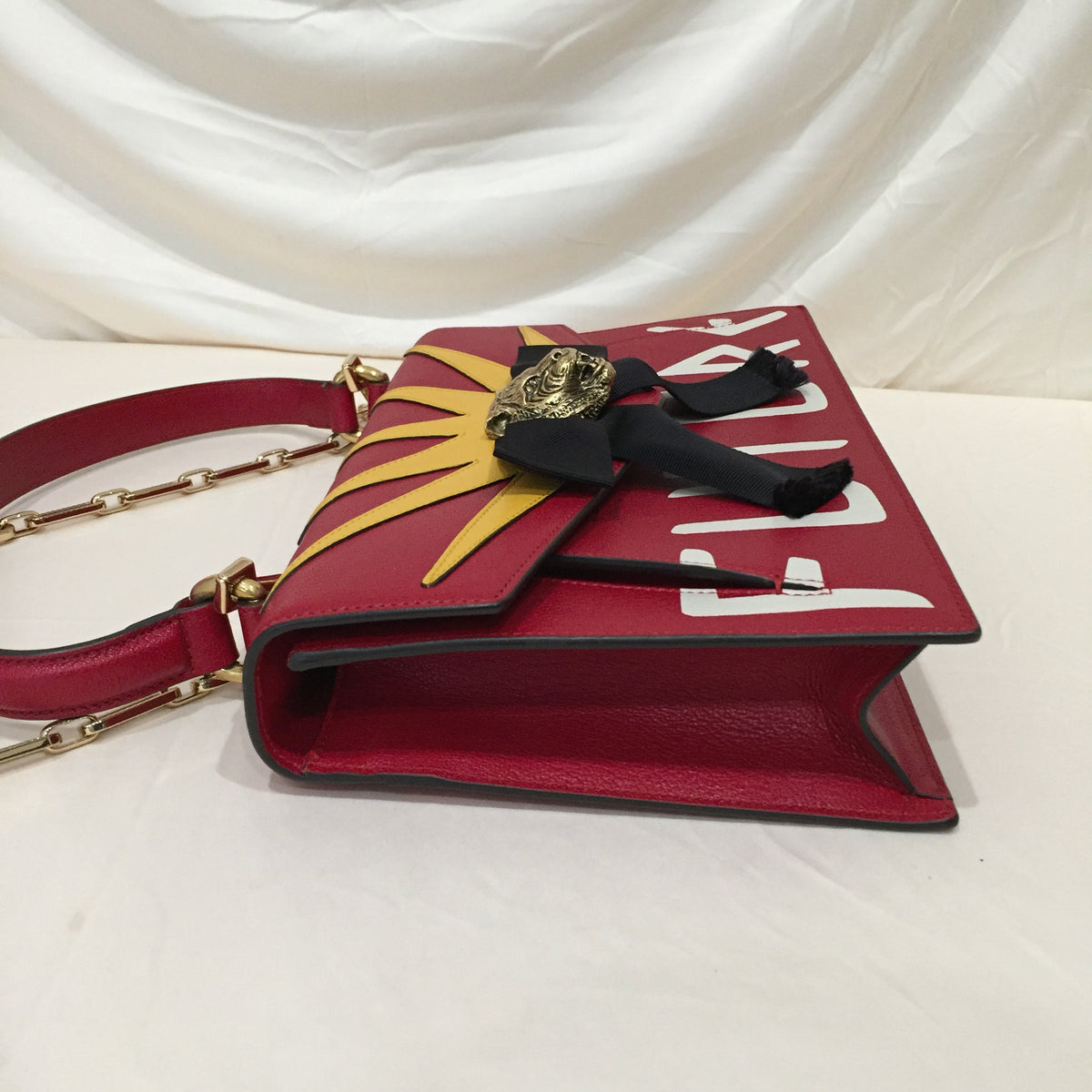 Gucci Red Leather Top Handle Flap Osiride Shoulder Bag Sku# 72109