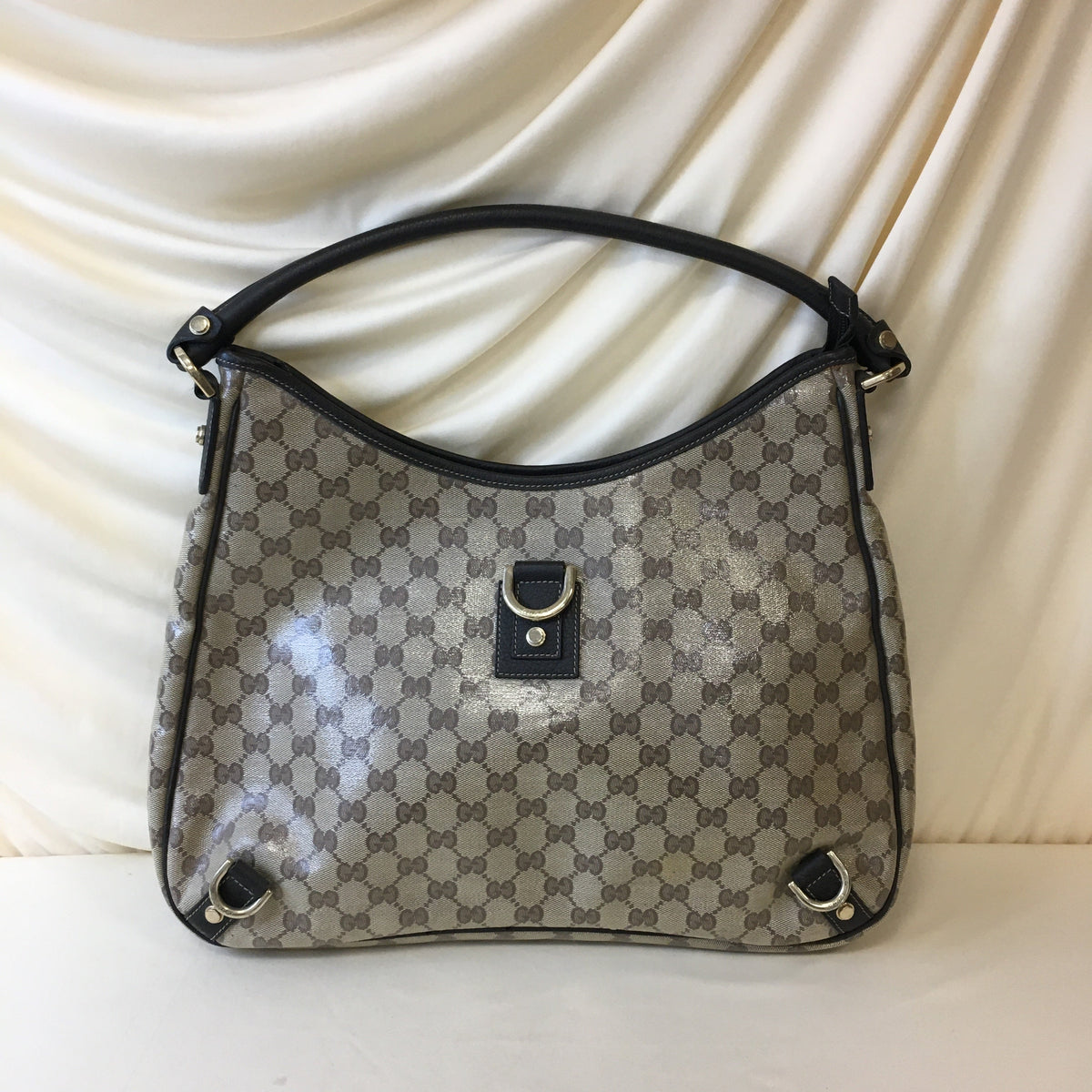 Gucci Brown GG Coated Canvas Shoulder Bag Sku# 68454