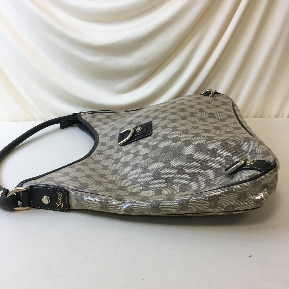 Gucci Brown GG Coated Canvas Shoulder Bag Sku# 68454