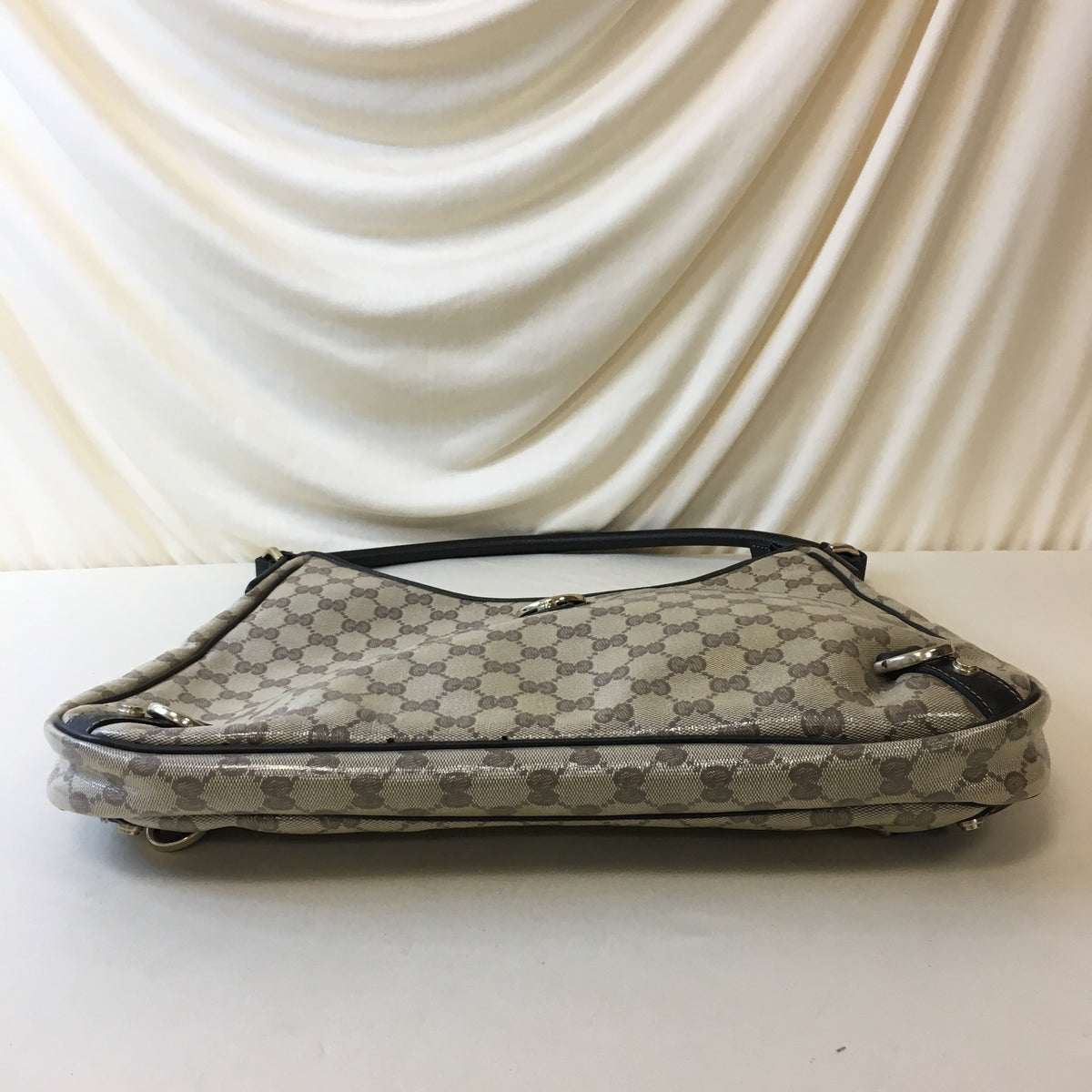 Gucci Brown GG Coated Canvas Shoulder Bag Sku# 68454