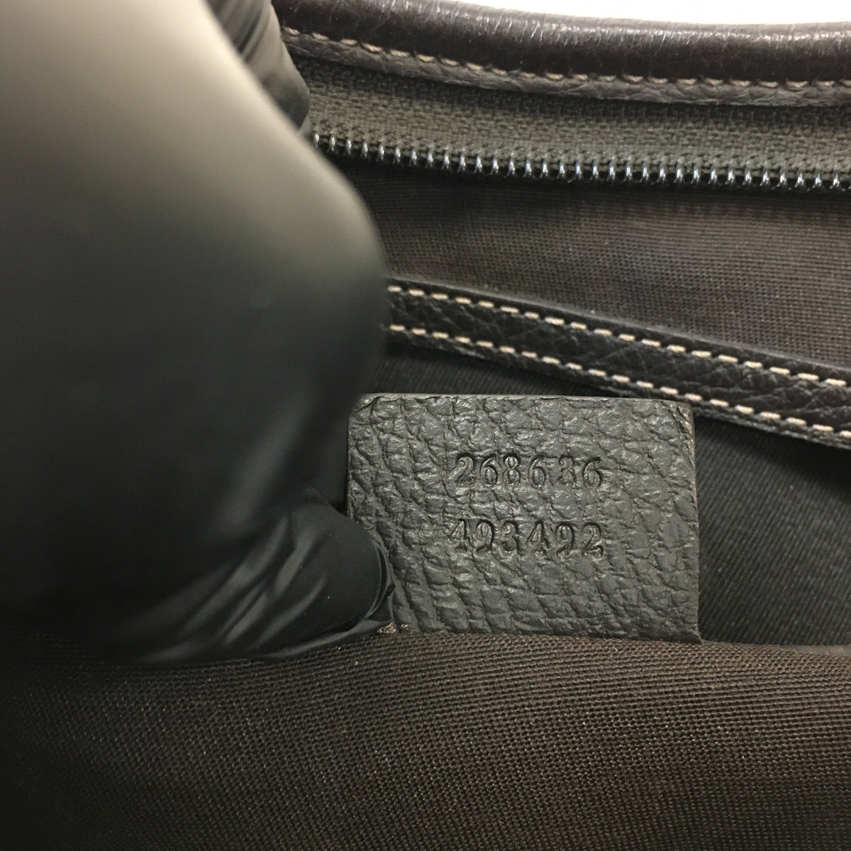 Gucci Brown GG Coated Canvas Shoulder Bag Sku# 68454
