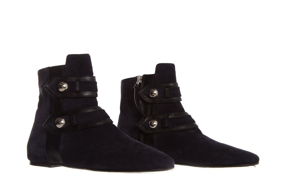 Isabel Marant Navy Suede Booties SZ 37