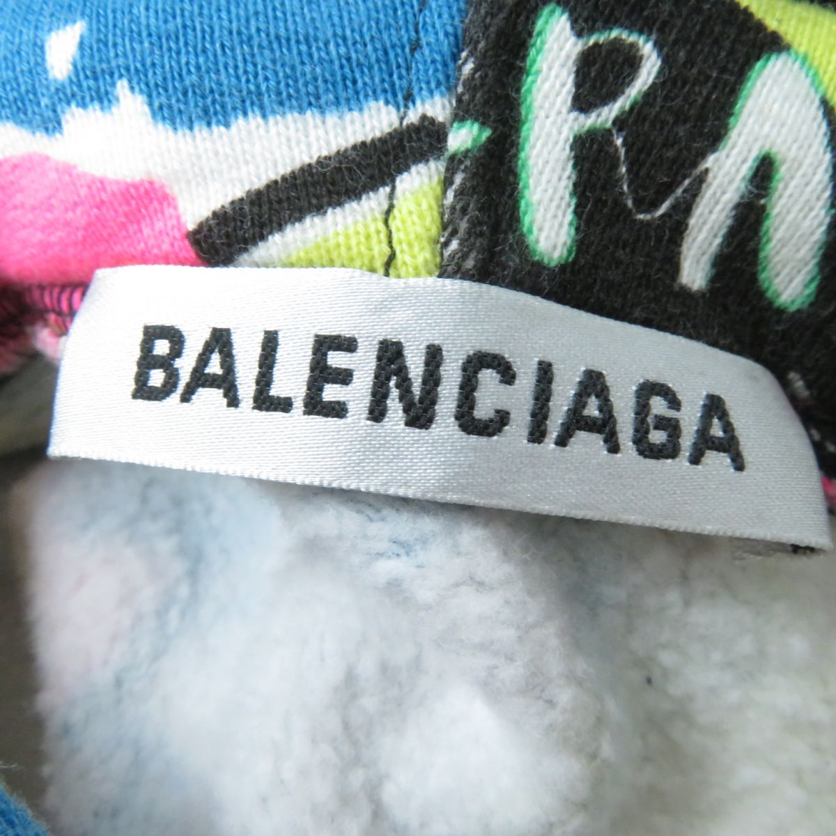 balenciaga Multicolor Hooded Pullover Hoodie XS