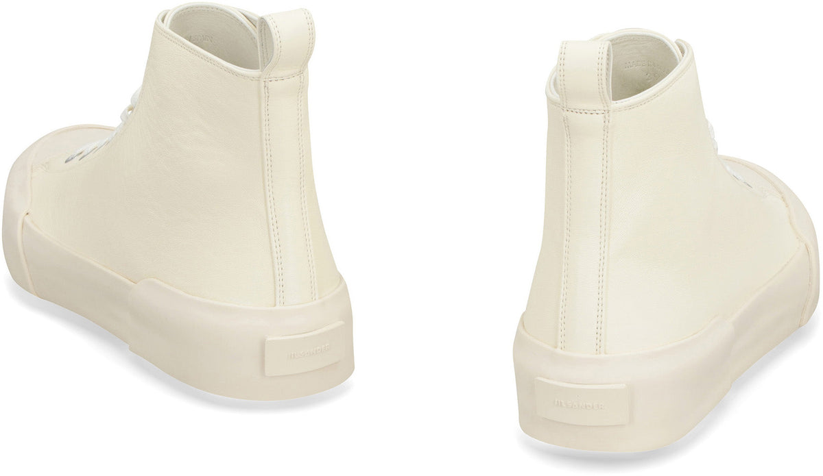 LEATHER HIGH-TOP SNEAKERS