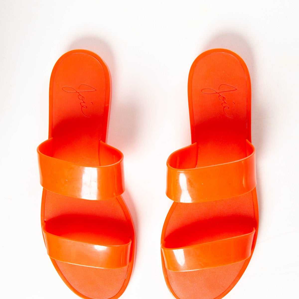 Joie Orange Rubber Slide Sandals SZ 39 Sale