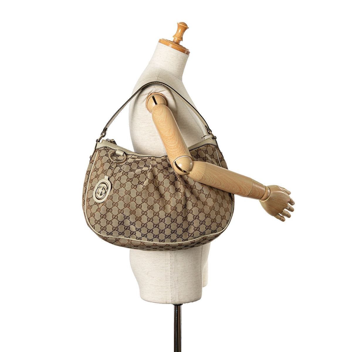 GUCCI GG Canvas Sukey Hobo Shoulder Bag