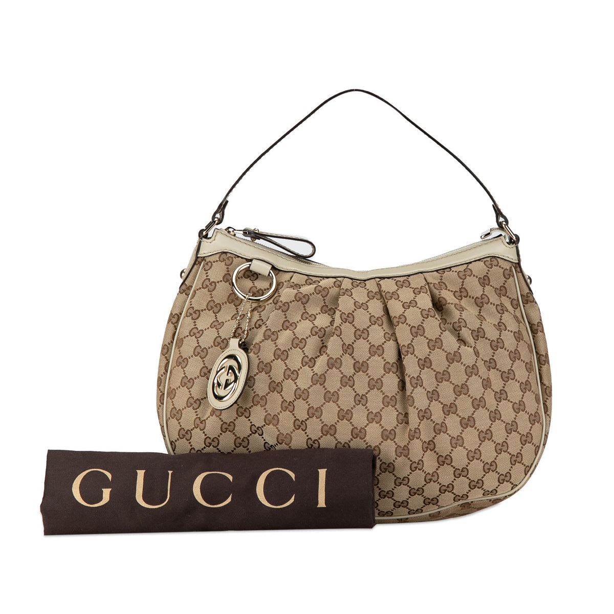 GUCCI GG Canvas Sukey Hobo Shoulder Bag