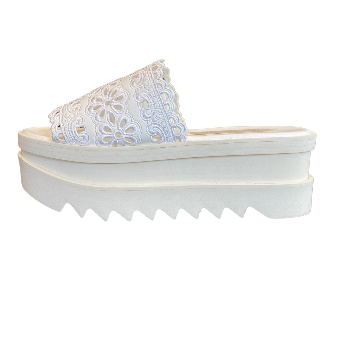 Stella McCartney White Platform Slides |9|IT39|