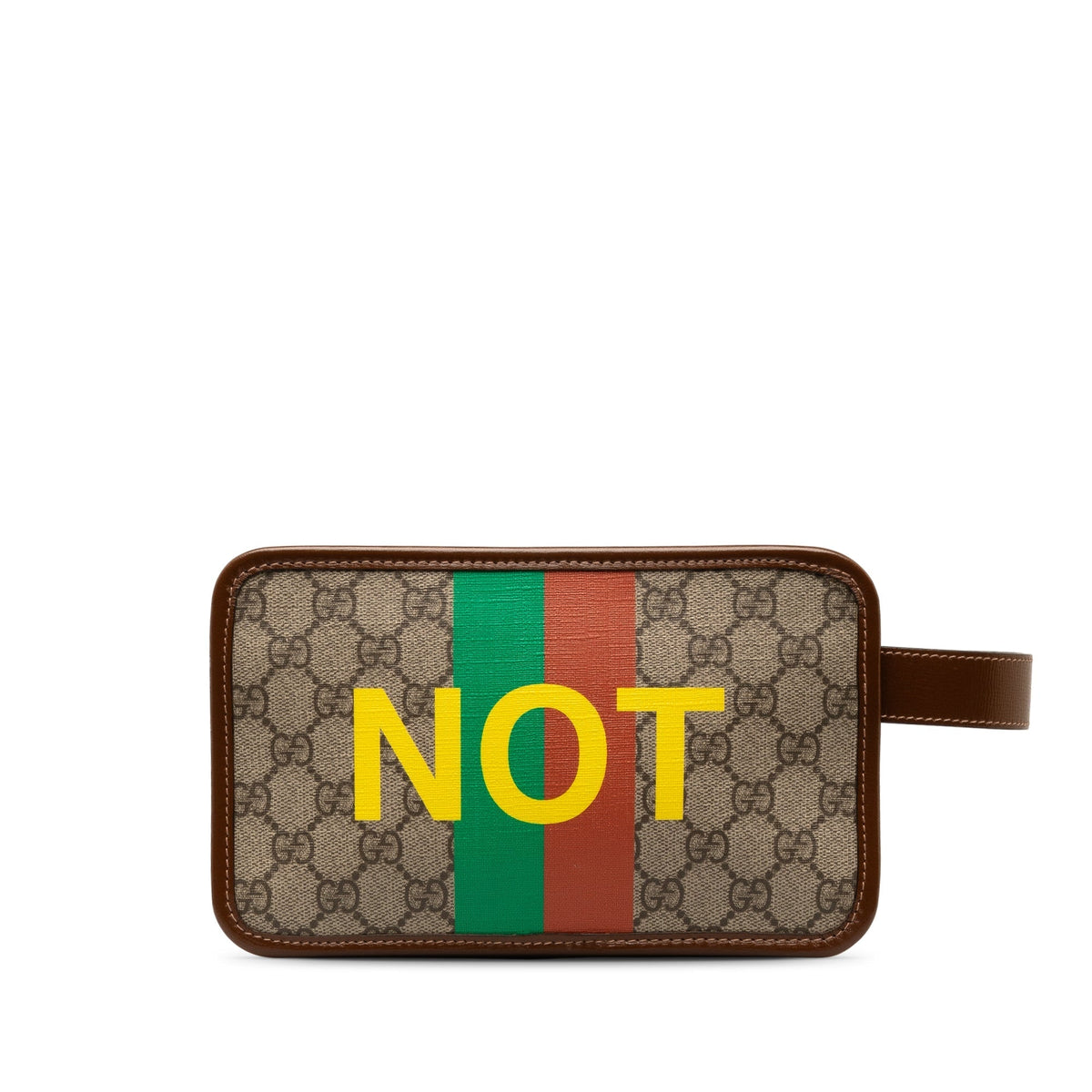 GUCCI GG Supreme Fake/Not Cosmetic Pouch Clutch Bag