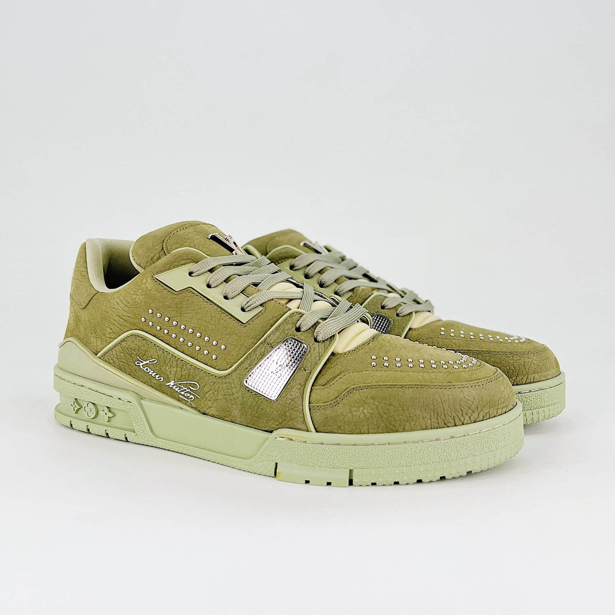 LV LV TRAINER SNEAKER GREEN 1ADHA1