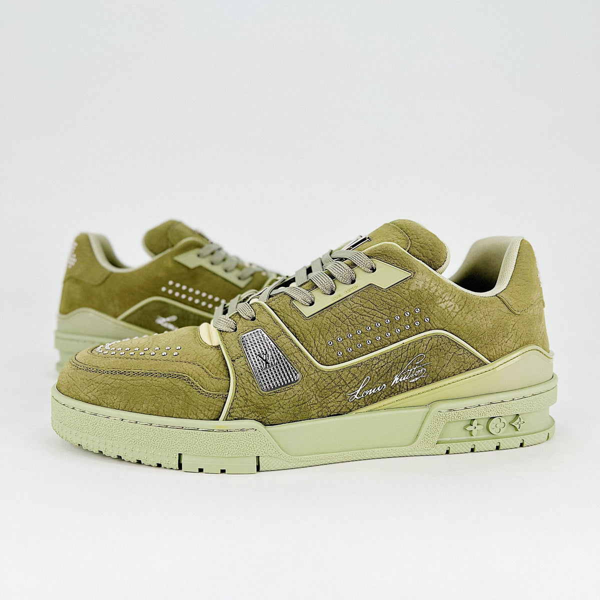 LV LV TRAINER SNEAKER GREEN 1ADHA1