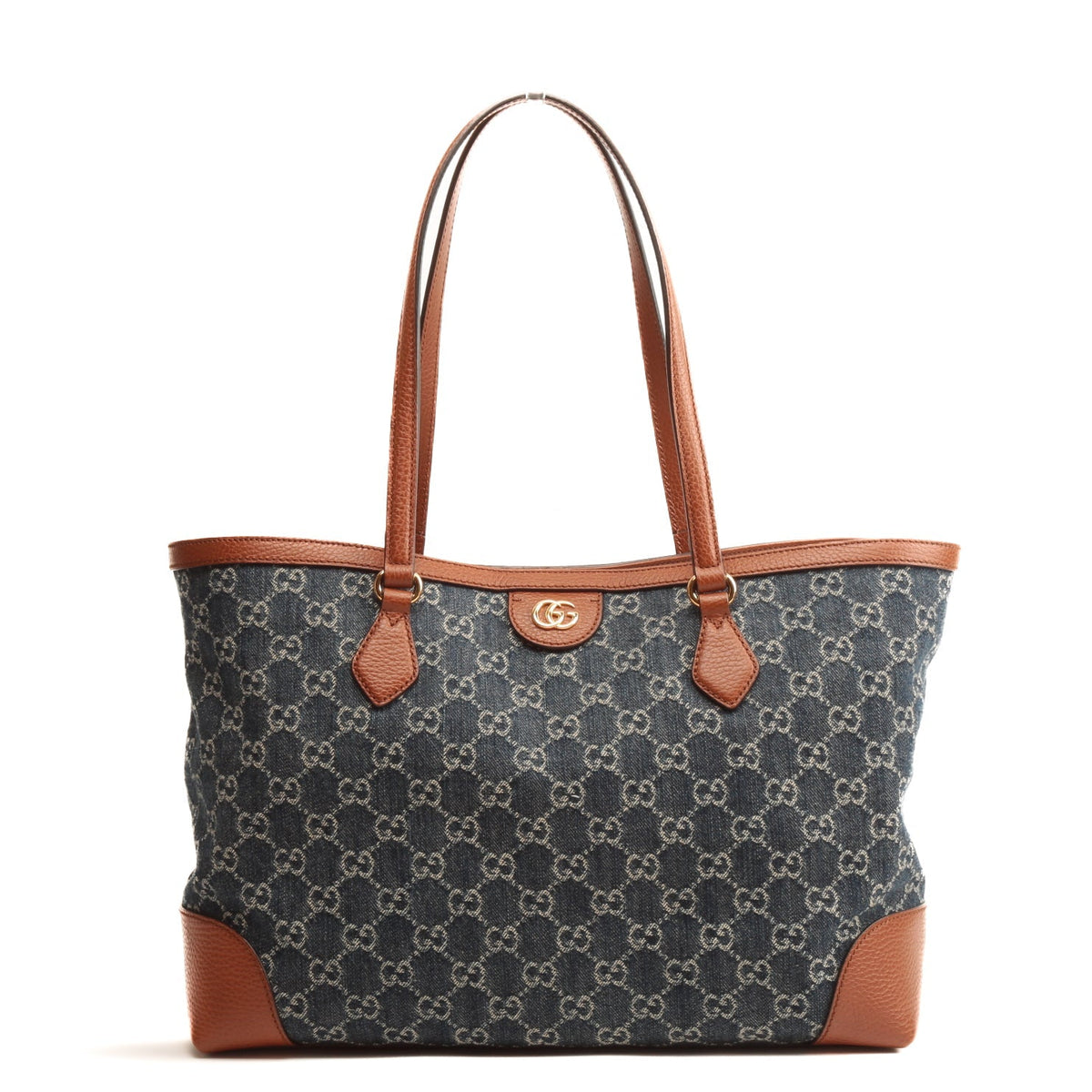 GUCCI Ophidia GG Denim Medium Tote