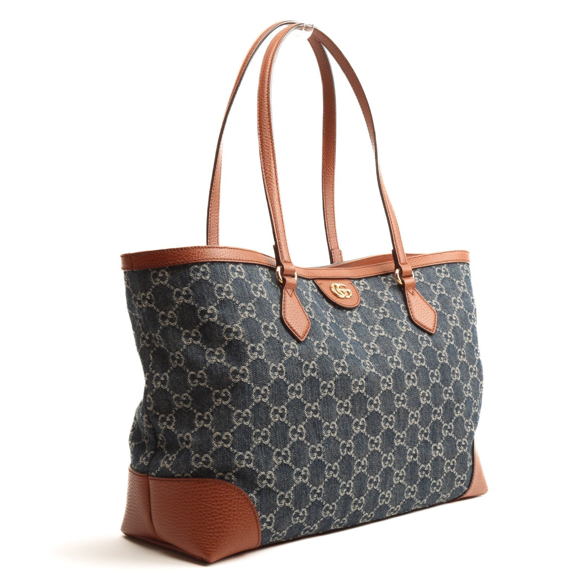 GUCCI Ophidia GG Denim Medium Tote