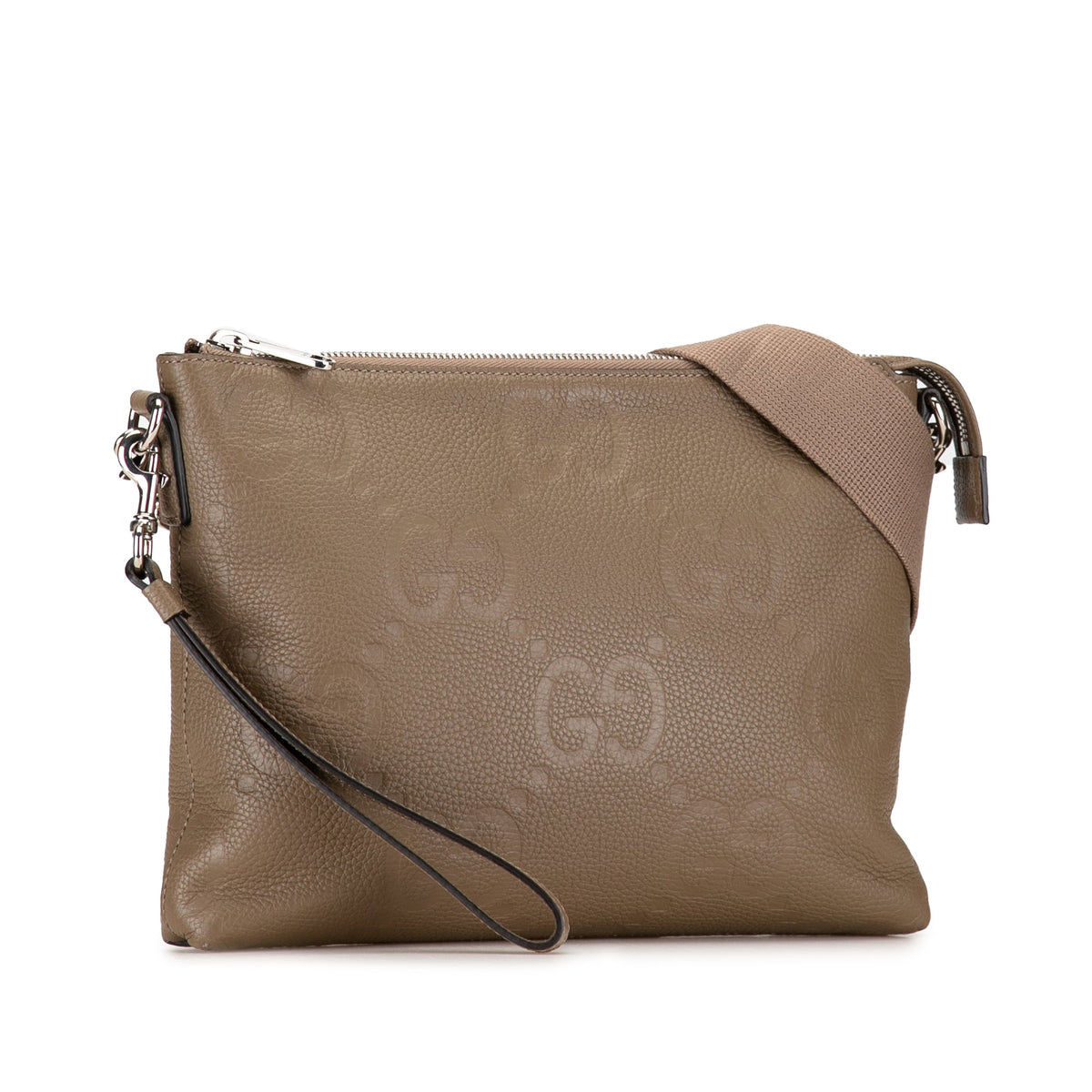 GUCCI Medium Jumbo GG Embossed Messenger Bag