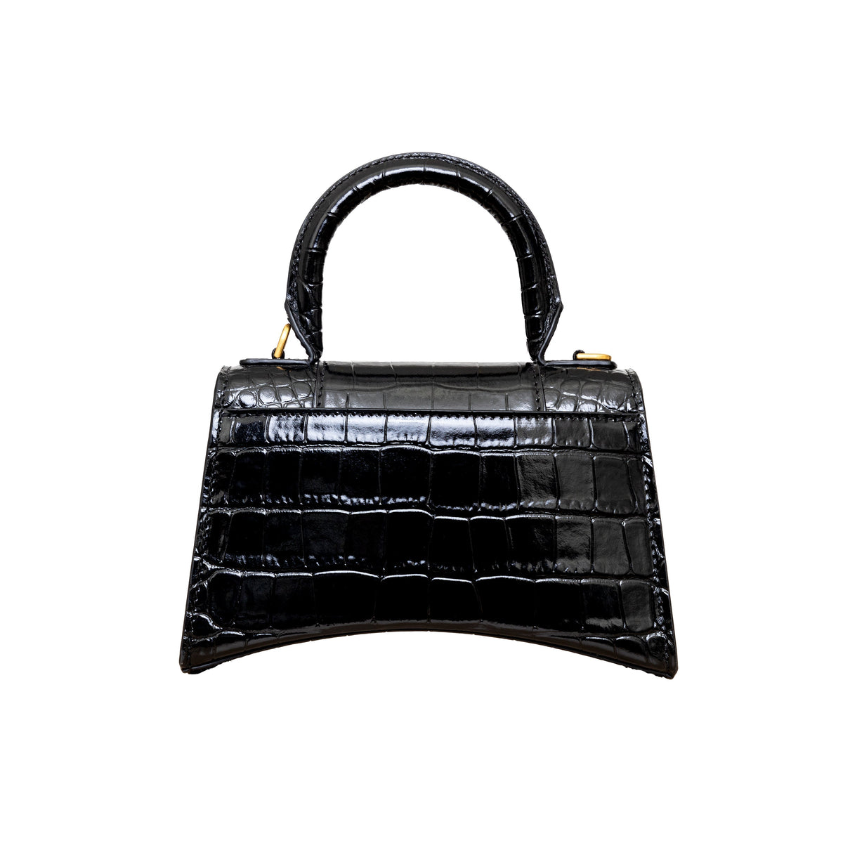 balenciaga balenciaga Crocodile Embossed Hourglass XS Bag
