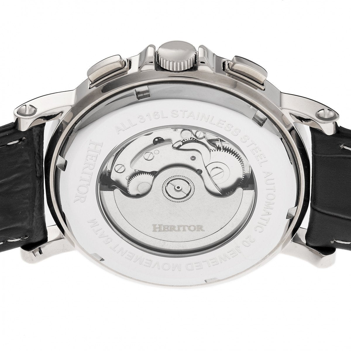 Heritor Automatic Kingsley Leather-Band Watch w/Day/Date