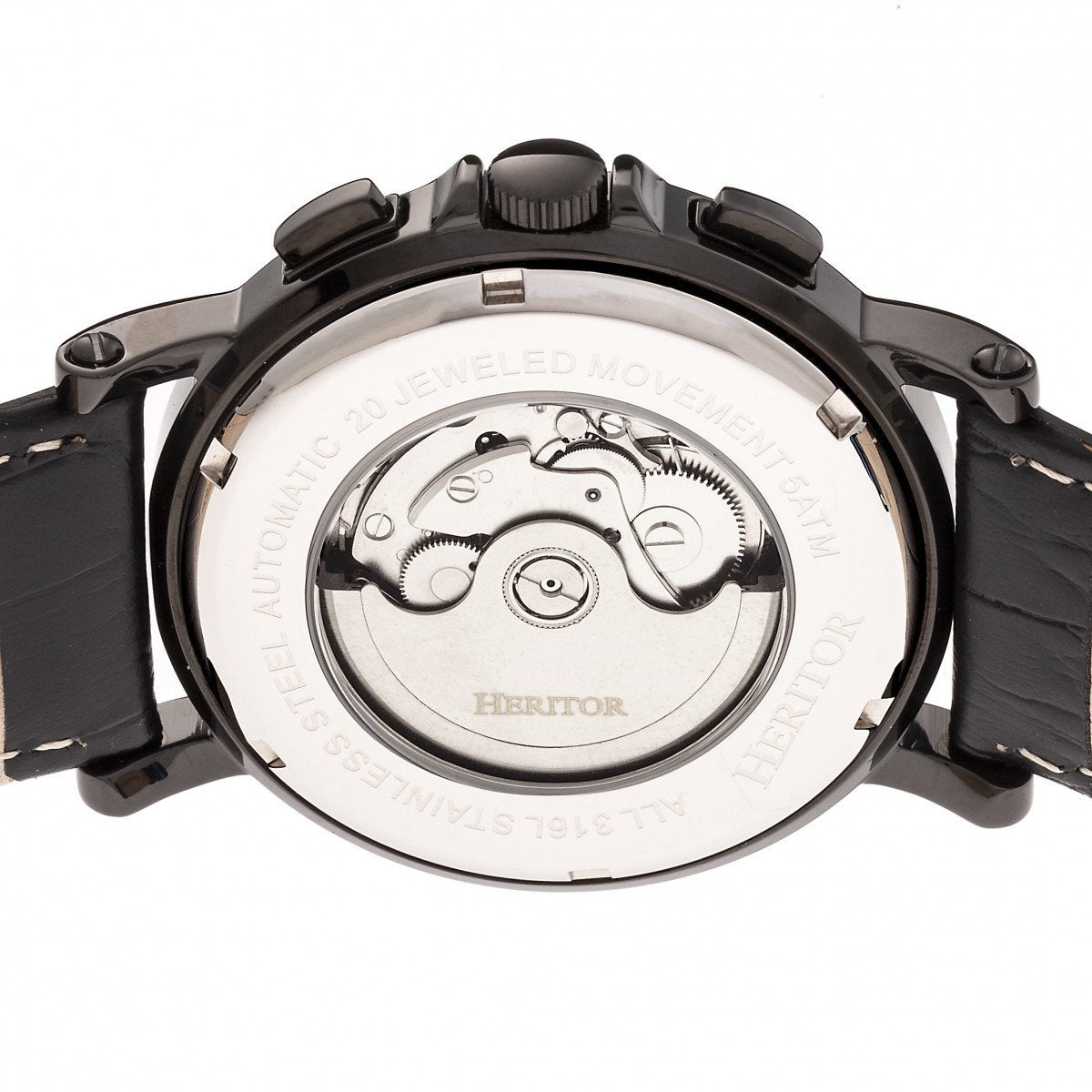 Heritor Automatic Kingsley Leather-Band Watch w/Day/Date