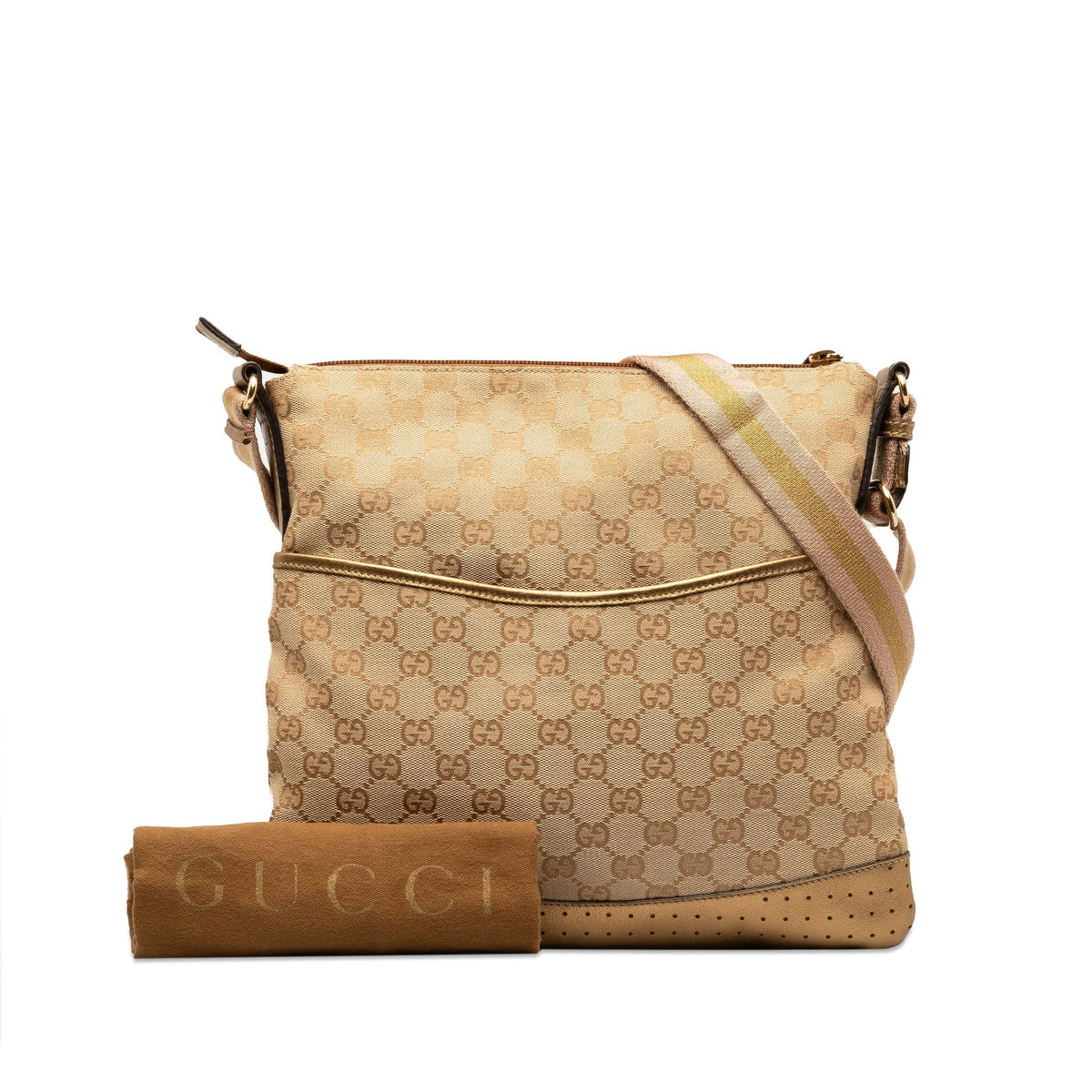 GUCCI GG Canvas Web Crossbody Crossbody Bag
