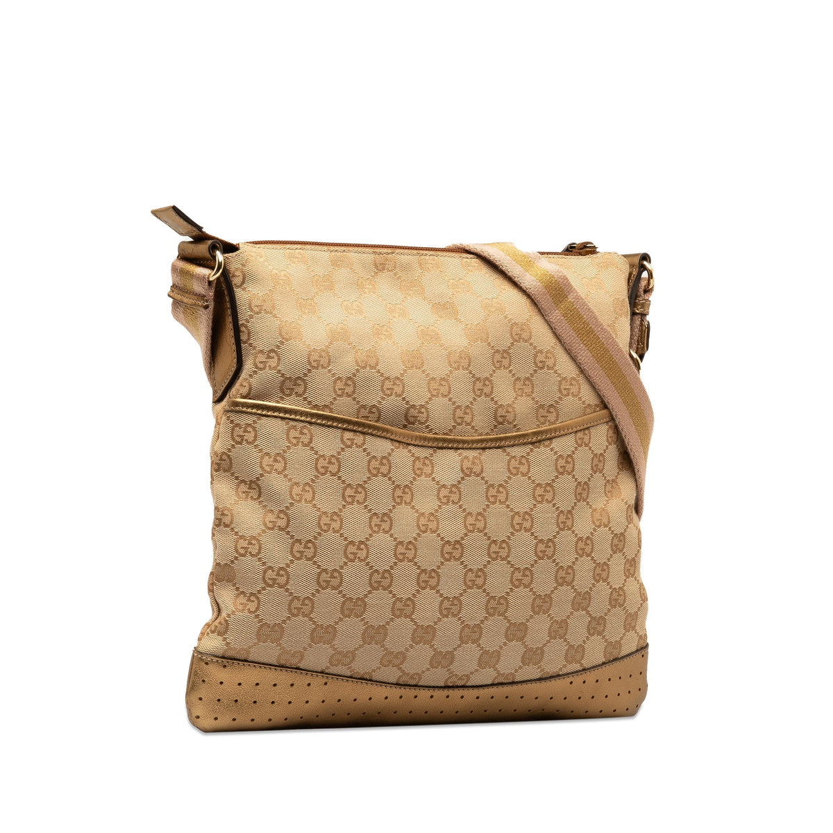 GUCCI GG Canvas Web Crossbody Crossbody Bag