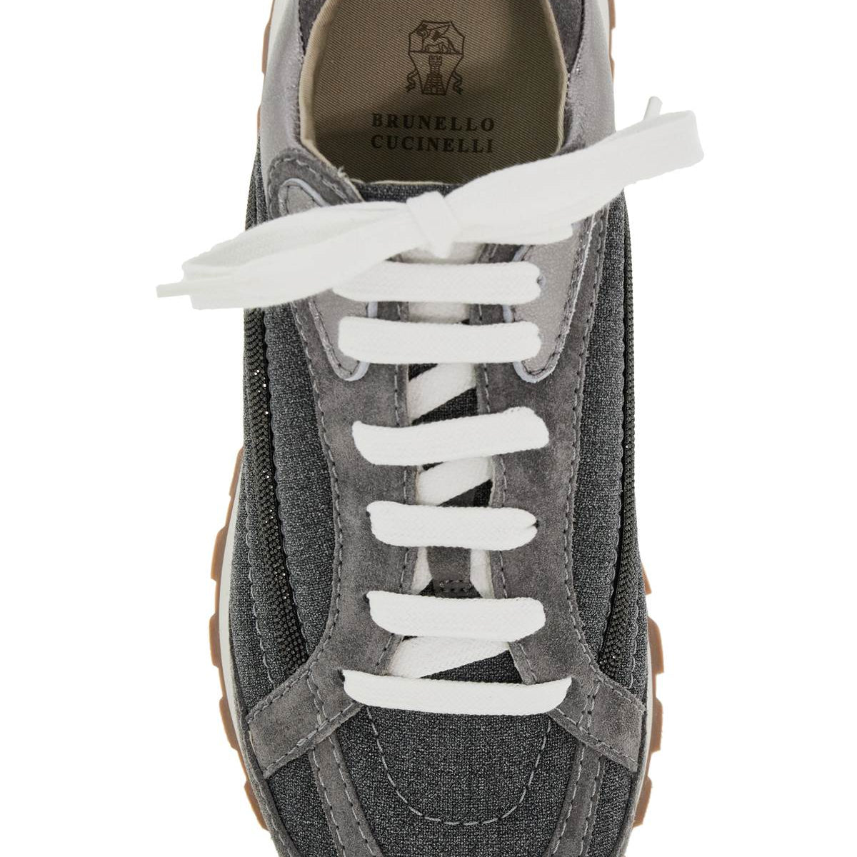 WOOL SNEAKERS WITH PRECIOUS STRIPE DESIGN