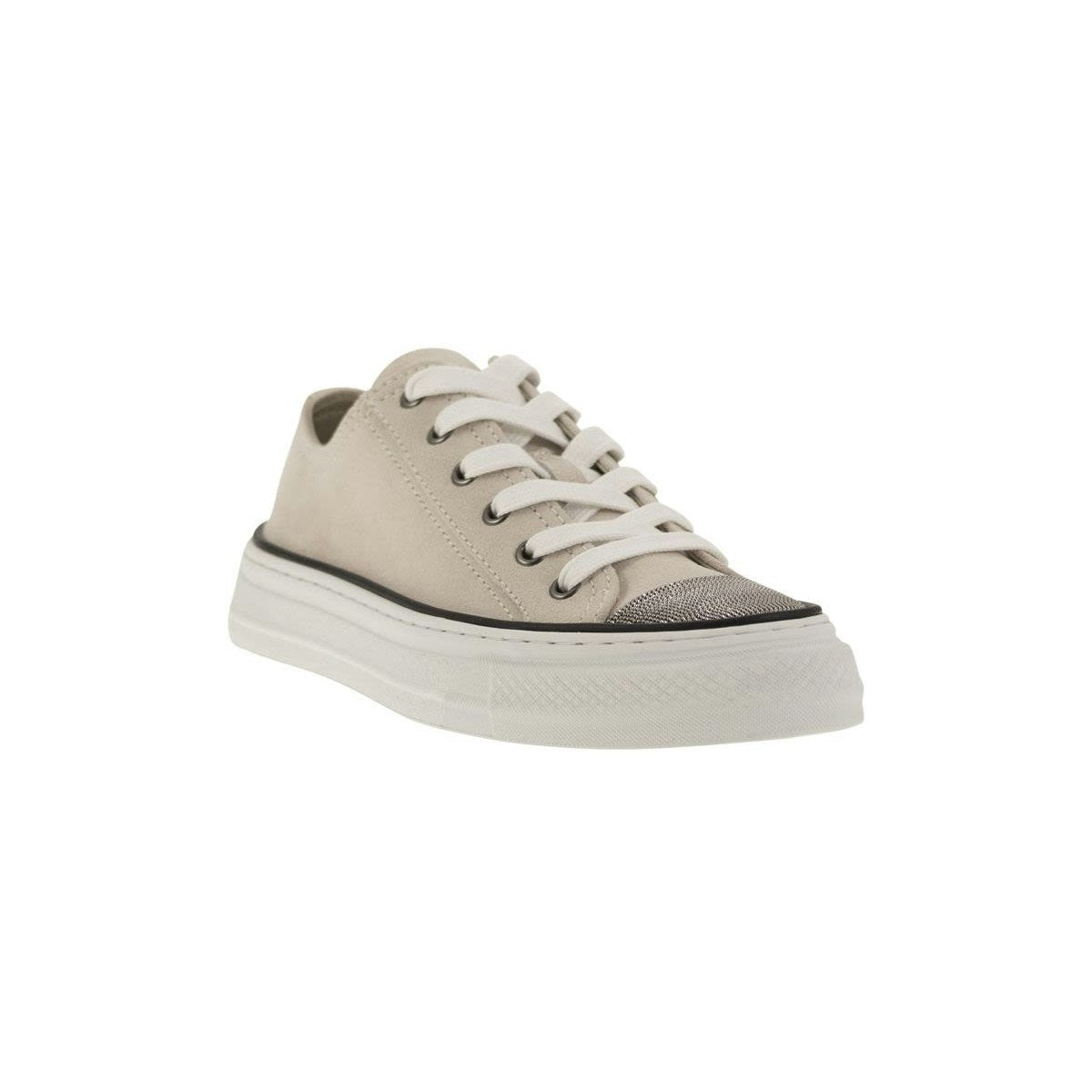SUEDE TRAINERS WITH PRECIOUS TOE