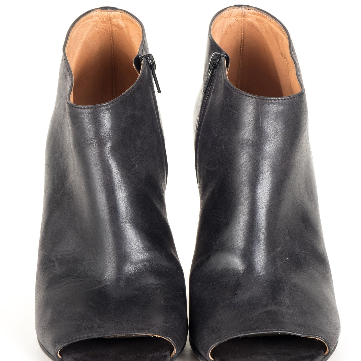 Maison Margiela Black Leather Booties 39.5 Sale