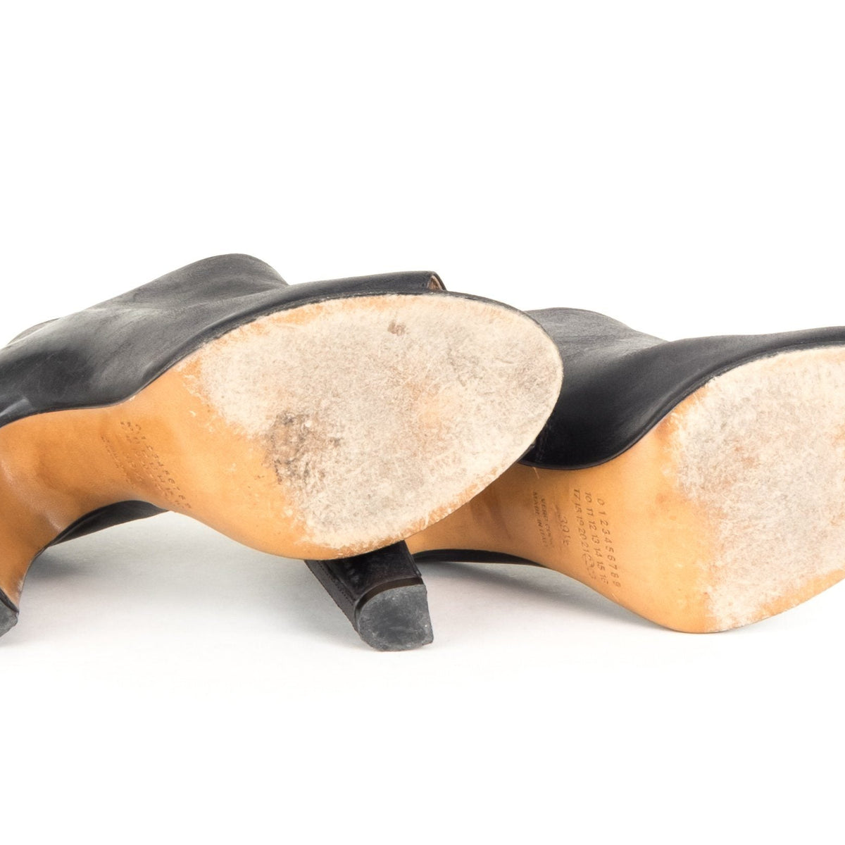 Maison Margiela Black Leather Booties 39.5 Sale