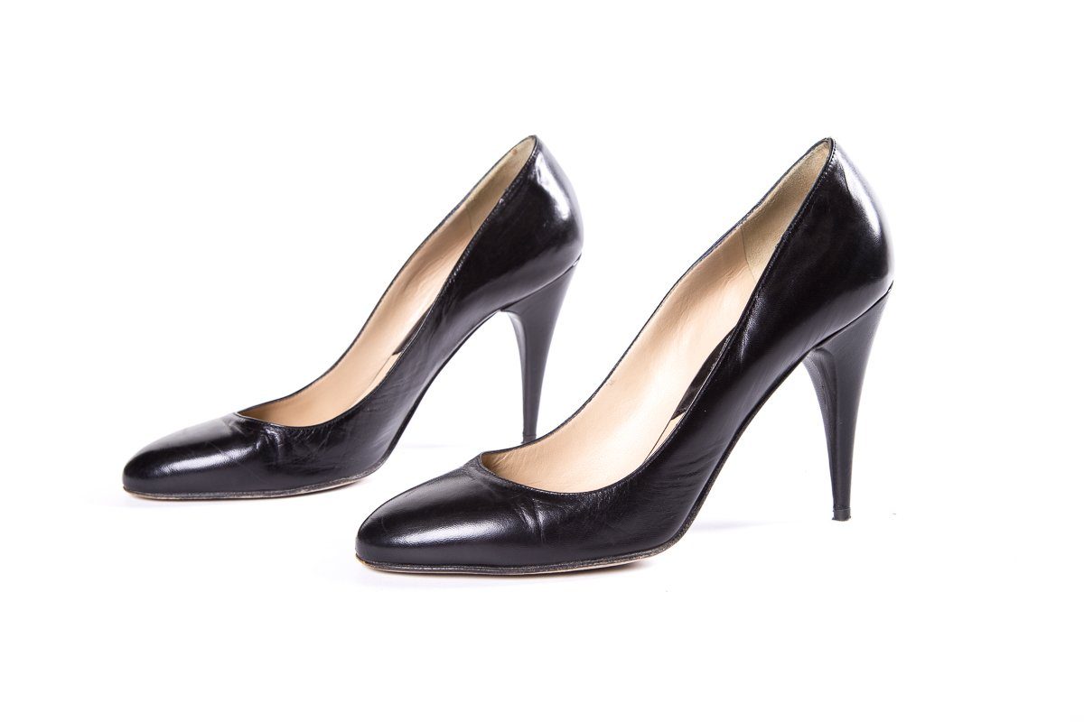 Michael Kors Black Leather Pumps SZ 8 Sale
