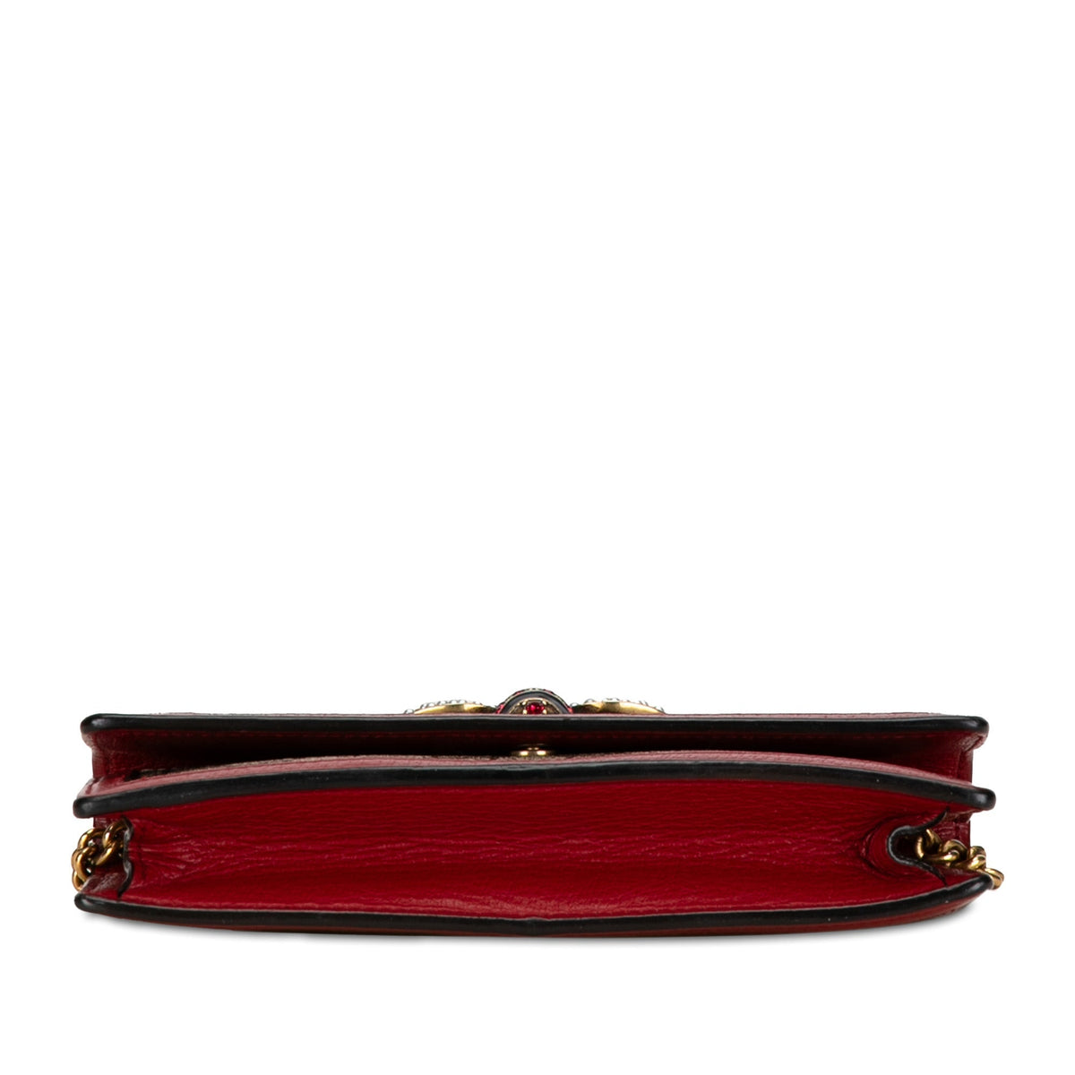 GUCCI GG Supreme Queen Margaret Wallet on Chain Crossbody Bag