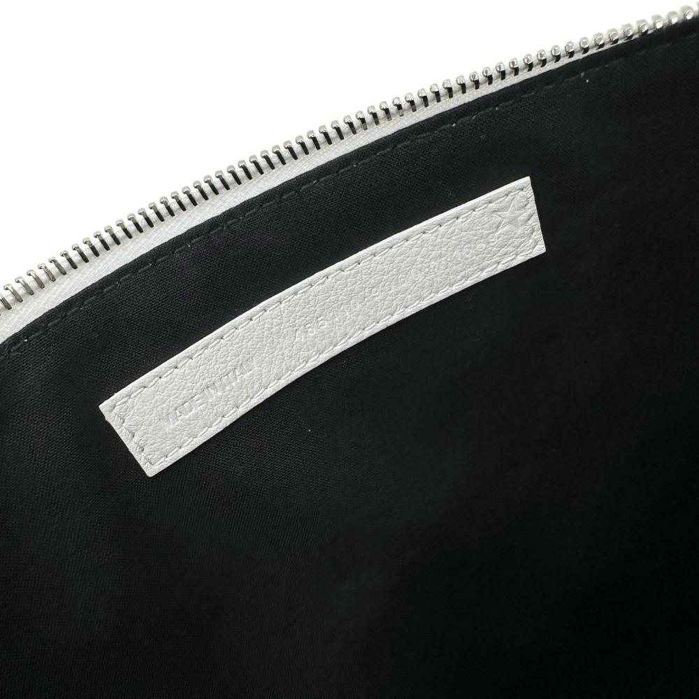 balenciaga Leather Clutch Bag White