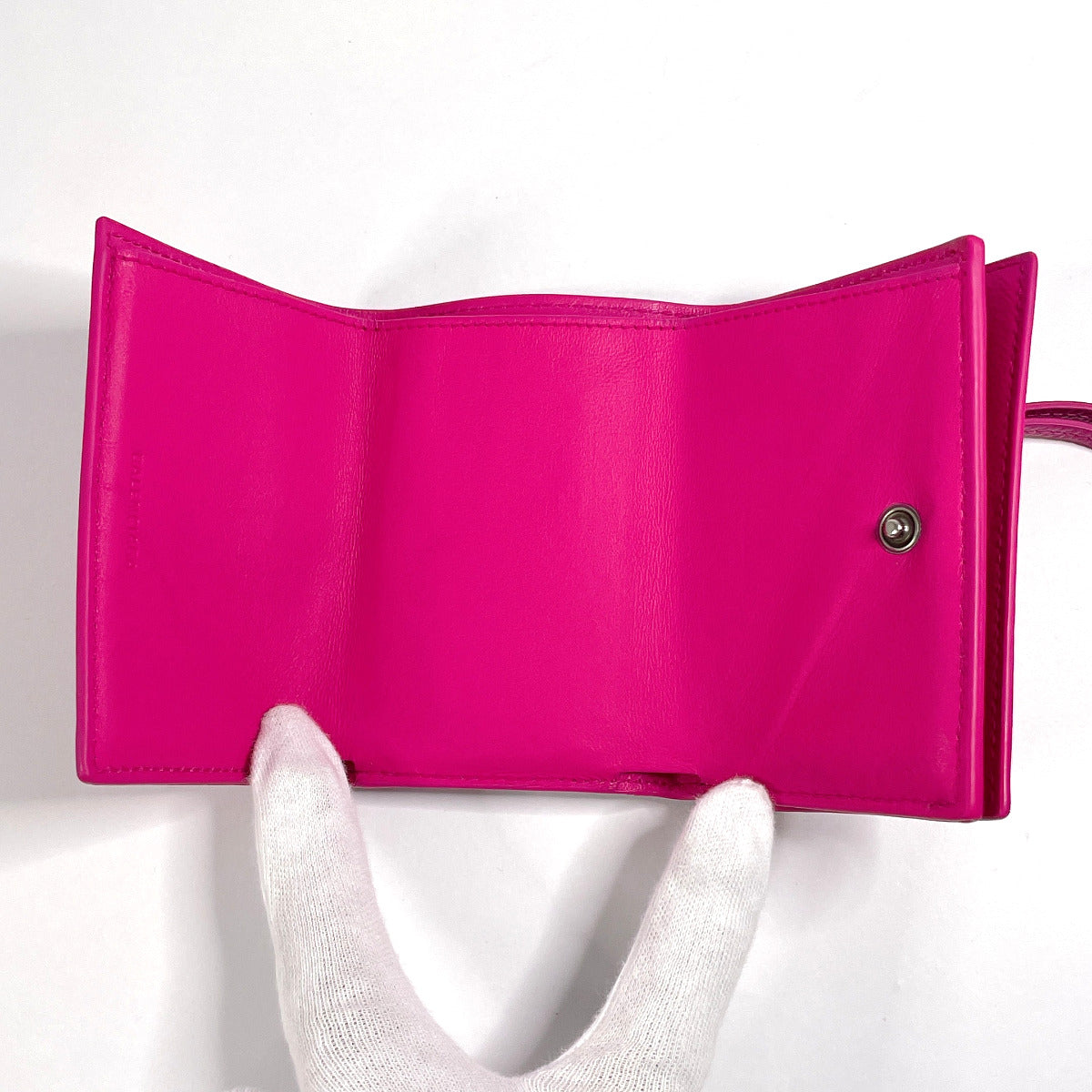 balenciaga Neo Classic Mini Wallet Leather Pink